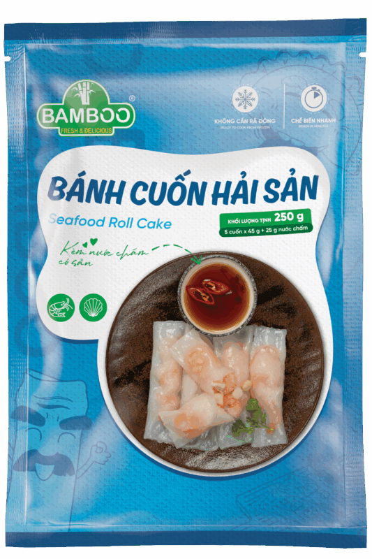 BÁNH CUỐN HẢI SẢN BAMBOO - đại diện sản phẩm đạt chứng nhận HALAL, an toàn và đúng chuẩn mực