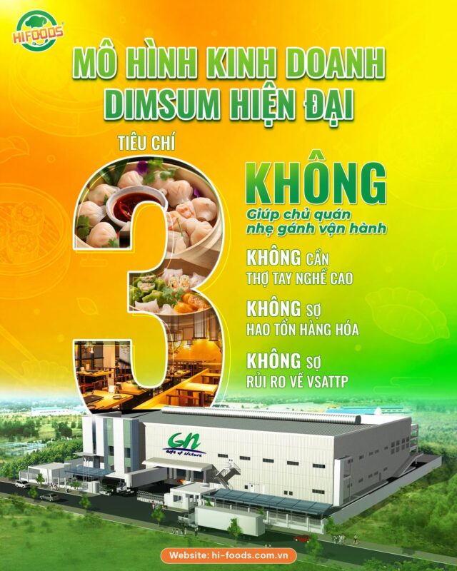 Mô hình Dimsum 3 KHÔNG - giúp chủ quán nhẹ gánh vận hành.