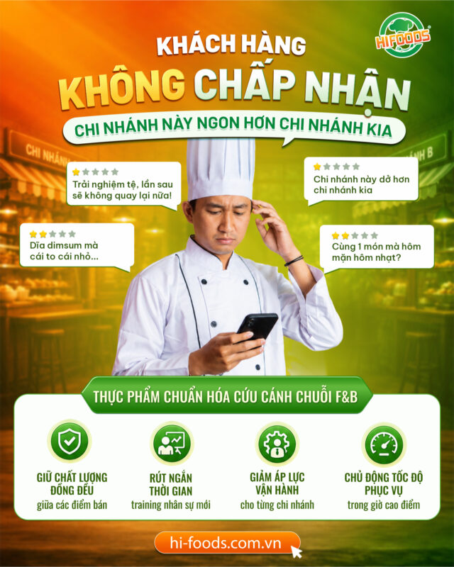 Mỗi chi nhánh có thể ở một nơi khác nhau, nhưng chất lượng phải luôn giống nhau.