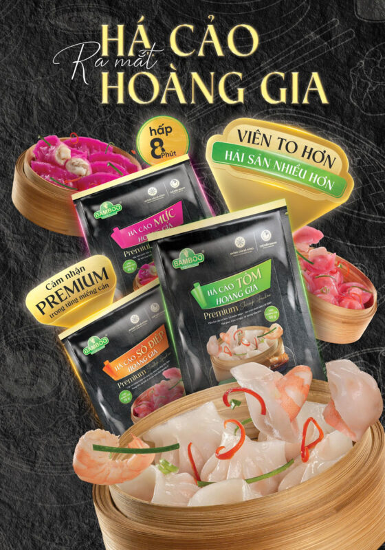 Há Cảo Hoàng Gia Bamboo – phiên bản cao cấp mới ra mắt với thành phần được cải tiến, kết hợp nguồn nguyên liệu tuyển chọn và từng nếp gấp thủ công tỉ mỉ để tạo nên chất lượng xứng tầm.