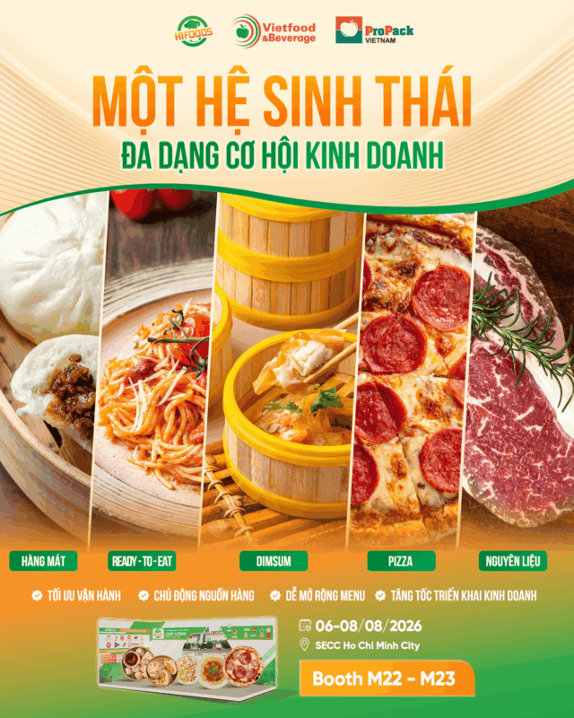 Từ dimsum, pizza, hàng mát đến ready-to-eat và nguyên liệu. Hệ sinh thái sản phẩm được phát triển để đáp ứng nhu cầu của HORECA, bán lẻ, OEM và xuất khẩu.