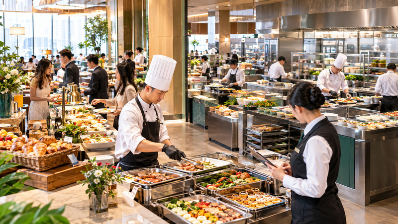 Buffet là mô hình F&B thường thấy nhất ở nhiều khách sạn khác nhau