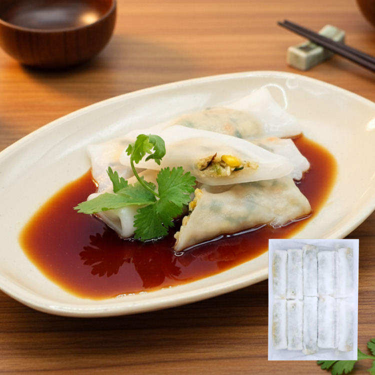 Bánh cuốn nấm dầu hào HI-FOODS dẻo mịn nhân nấm thơm ngon cho thực đơn chay B2B